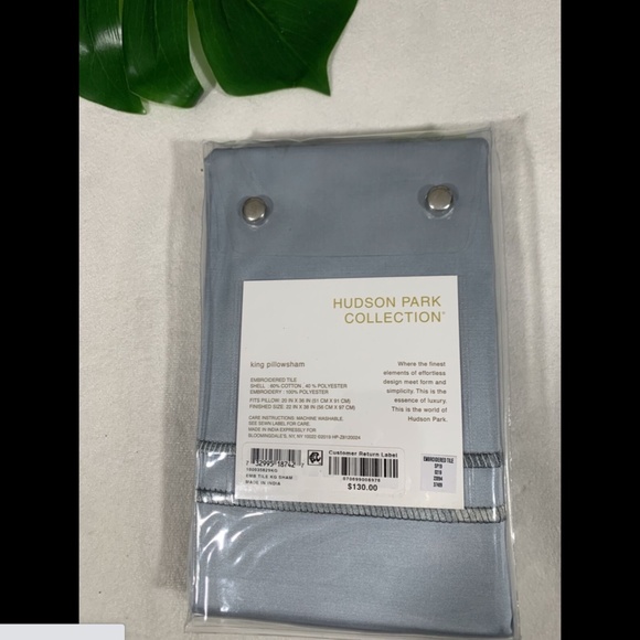 NIB [ 1 King‎ ] Sham for Hudson Park Embroidered Tile - Picture 2 of 12